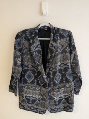 Judy Knapp Southwestern Aztec print blazer jacket